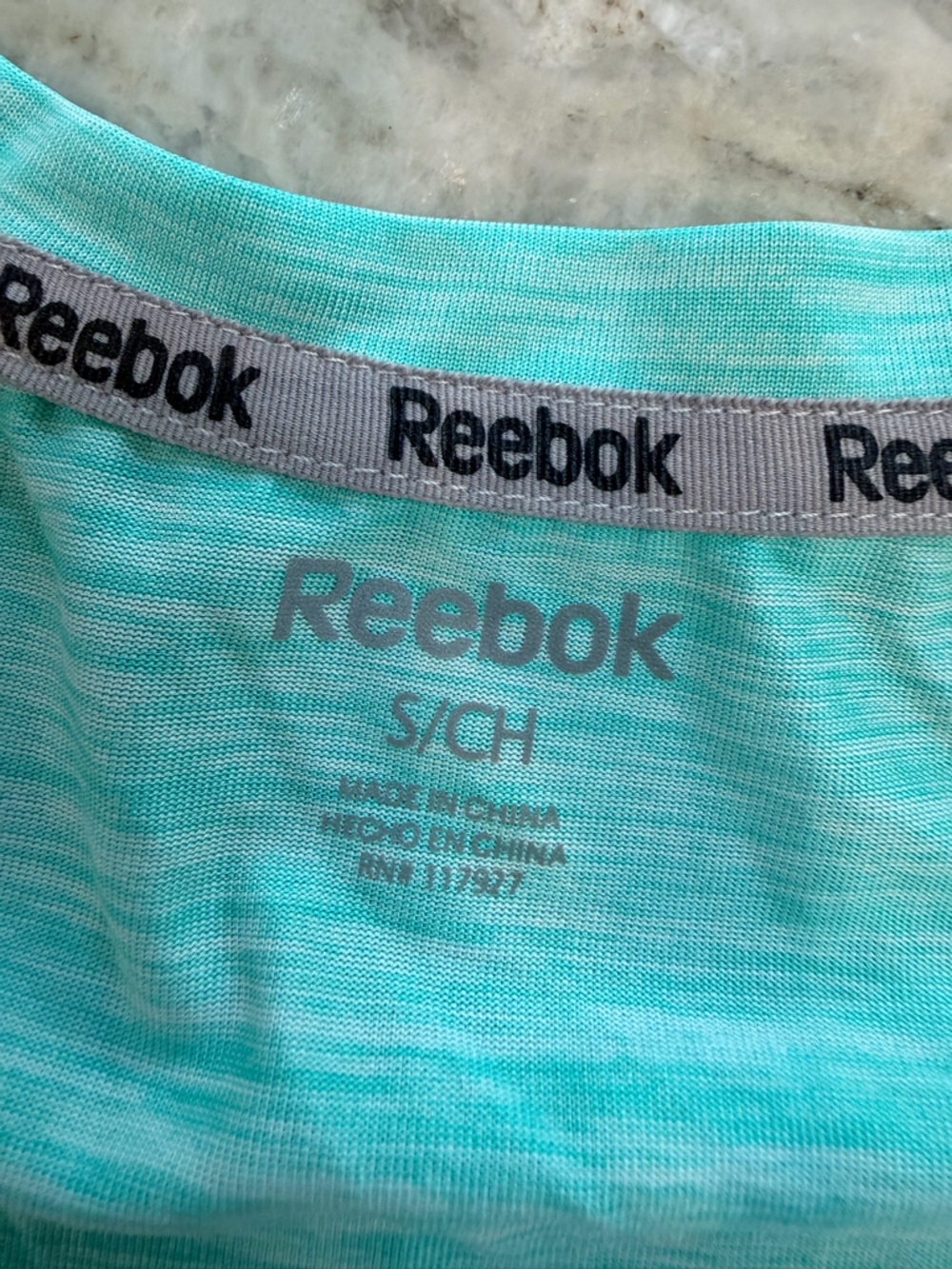 Reebok Mint Green Athletic Tee Womens Small Performance Workout Top - Picture 3 of 9